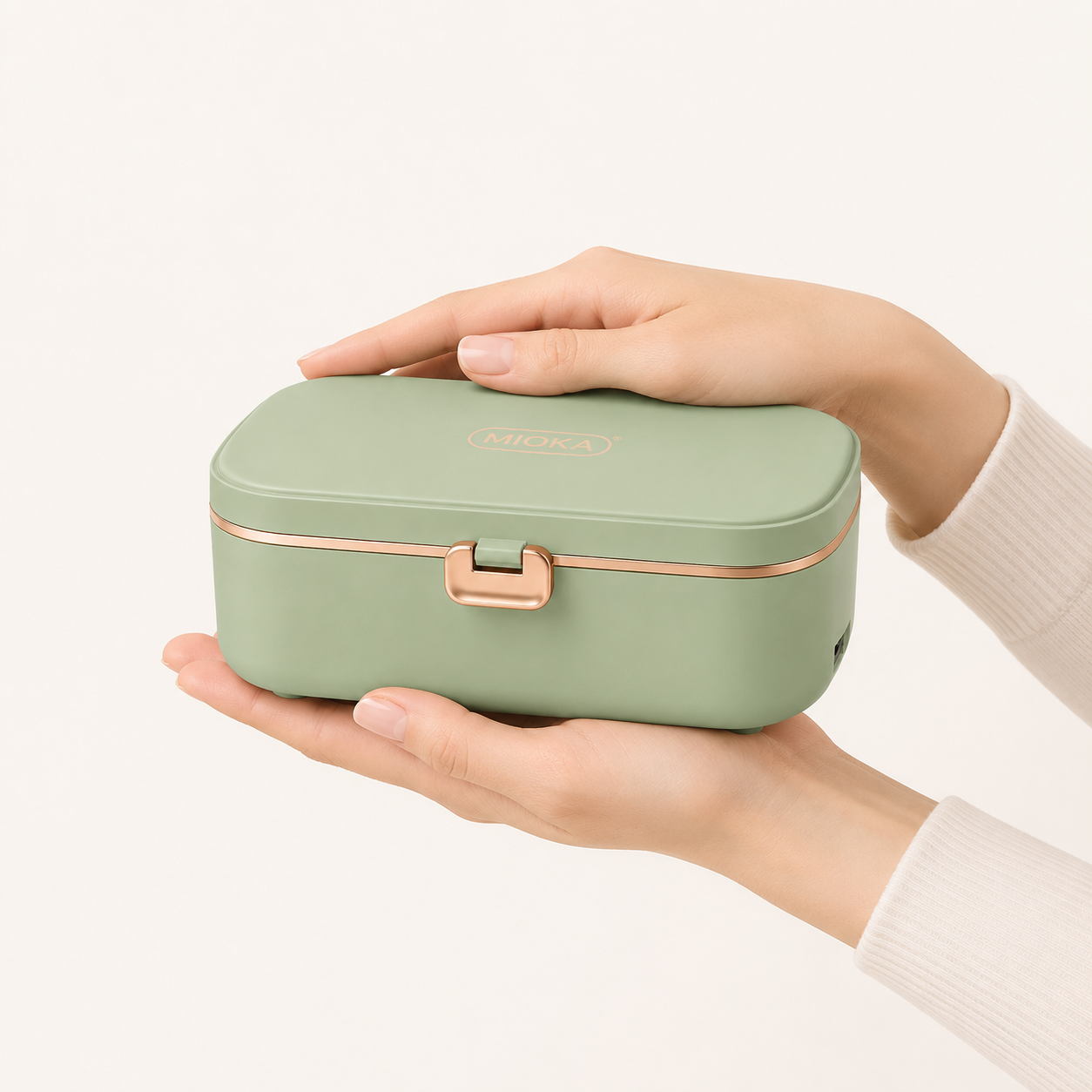 MIOKA Pure — Lunch Box Chauffante Compacte Inox 304 600ml | Sans Micro-ondes