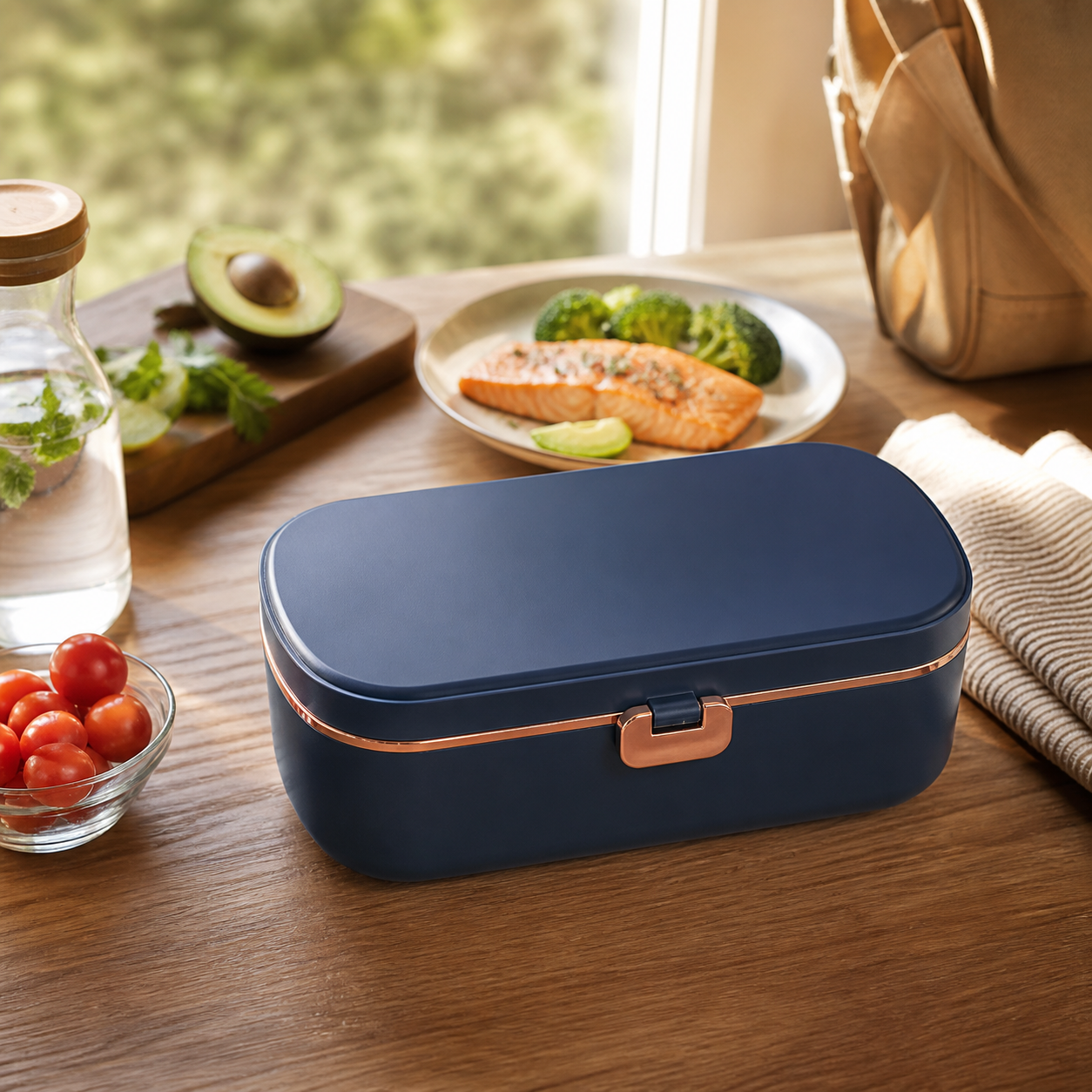 MIOKA Pure — Lunch Box Chauffante Compacte Inox 304 600ml | Sans Micro-ondes
